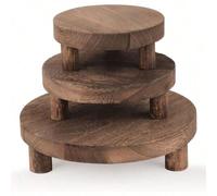 1 pièce/set Plateau rond en bois Plateau multifonctionnel en bois pour bougie Base de plateau à fruits de cuisine Plateau de rangement de salle de bain, Noël grand,taille moyenne,petitUnicolore,Motif 
