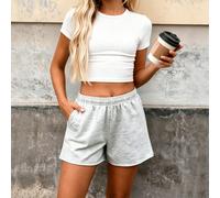 1 pièce Short basique minimaliste décontracté 5 pouces pour filles adolescentes, mode rentrée scolaire d'été 8Y,10Y,14Y,12Y,16YUnicolorePolyester