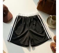 1 pièce Short de sport décontracté pour filles adolescentes, taille élastique, blocs de couleurs, longueur 5 pouces, printemps été automne hiver 8Y,10Y,14Y,12Y,16YRayéPolyester