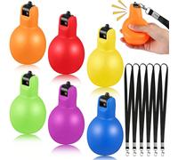 1 pièce Sifflet à airbag à presser à la main, son clair à haut décibel, pour arbitre de sport, secours d'urgence en extérieur, entraînement d'animaux de compagnie, sifflet portable multicolore avec co