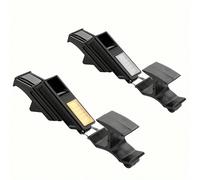 1 pièce Sifflet de survie professionnel pour l'arbitrage de football/basket-ball/volley-ball, sifflet de compétition sportive pour l'extérieur or noir,Noir ArgentABS