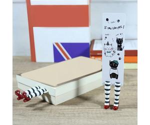 1 pièce Signet 3D avec un mignon chat, signet de lecture, pour les amateurs de livres, Noël, le Nouvel An Chinois, la Saint-Valentin, cadeau, Noël, chat, malin Taille UniquePolypropylène