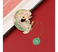 1 Pièce, Signet De Style Chinois, Pompon, Pendentif, Clip De Livre Rétro, Marque De Pagination En Métal, Papeterie Cadeau Pour Étudiant, Fournitures Scolaires Et De Bureau