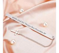 1 pièce Signet inspirant avec verset biblique - "Avec Dieu, tout est possible" - Cadeau religieux chrétien pour les femmes, les hommes, les jeunes, les diplômés, les amateurs de livres, les croyants c