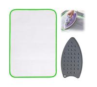 1 pièce Silicone Tapis de Repos de Repassage avec 1 Morceau de Tapis d'isolation Thermique à Repasser, Tapis de Repos en Fer, Tapis de Repassage Portable, Protection de sécurité Thermique