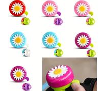 1 pièce Sonnette de vélo, sonnette de vélo à chrysanthème au son clair et net, couleurs adorables avec motif floral sur le dessus - convient à n'importe quel vélo droit standard, tricycle, trottinette