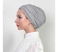 1 pièce Sous-foulard plissé multicouche classique pour femmes, parfait pour porter le hijab, en tissu tricoté de qualité supérieure, respirant et confortable, convient pour un port quotidien Unicolore
