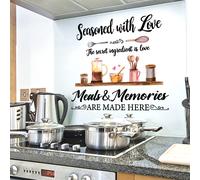 1 pièce Sticker graphique avec slogan pour cuisine, autocollant mural pour décoration de cuisine, stickers, décalcomanie murale, décalcomanie en vinyle pour décorations de la maison, articles de décor
