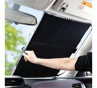 1 pièce store enroulable automatique et pliable pour voiture, store pare-soleil à ventouse pour véhicule, pare-soleil pour pare-brise, rideau anti-UV et isolant thermique, installation facile à coller