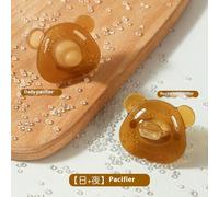 1 pièce Sucette bébé de jour + 1 pièce Sucette bébé de nuit, sucette bébé en silicone d'une seul pièce, tétine orthodontique convenant aux nourrissons de 3 mois, tout en silicone, type d'aide au somme