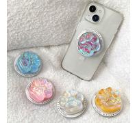 1 pièce Support de téléphone magnétique avec patte de chat rose brillant, décoration en plastique sans pierres, accessoire de téléphone parfait comme cadeau rose,Violet,Blanc,Bleu royalABS