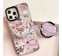 1 pièce Support de téléphone magnétique mignon en forme de cœur/planète chat, support de bureau de téléphone rétractable et portable, accessoire de téléphone, compatible avec n'importe quelle coque de