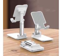 1 pièce Support pliable pour téléphone/tablette, support de bureau réglable en angle et en hauteur, compatible avec les étuis de téléphone (blanc, noir, rose), accessoire de bureau, essentiel pour la 