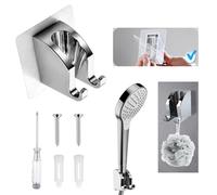 1 Pièce Support Pommeau de Douche Support Douchette Porte Pommeau de Douche Accroche Pommeau de Douche Support De Pommeau de Douche Support Pommeau de Douche Sans Percage with Screw Hook Design