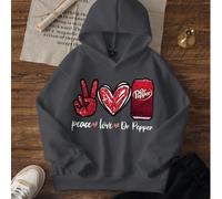 1 pièce sweat-shirt à capuche imprimé décontracté pour filles, doublé thermique chaud, manches longues, automne/hiver - sweat-shirt à capuche amusant et coloré pour inspirer l'imagination chez les jeu
