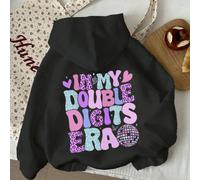1 pièce sweat-shirt à capuche imprimé décontracté pour filles, doublure thermique chaude, manches longues, automne/hiver - sweat-shirt à capuche amusant et coloré pour inspirer l'imagination chez les 