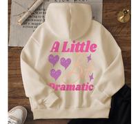 1 pièce sweat-shirt à capuche imprimé décontracté pour filles, doublure thermique chaude, manches longues, automne/hiver - sweat-shirt à capuche amusant et coloré pour inspirer l'imagination chez les 