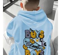 1 pièce Sweat-shirt-shirt décontracté imprimé pour garçons préadolescents, doublure thermique chaude, design coloré et amusant pour inspirer la jeune imagination, automne/hiver 6Y,7Y,8Y,9Y,10Y,14Y,11Y