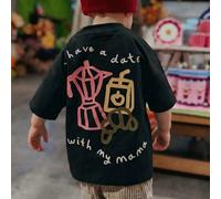 1 pièce T-shirt à manches courtes avec graphique de monster truck "Avez-vous peur des monstres ?" pour garçons 6Y,7Y,8Y,9Y,4Y,5YLettresÉtoffe
