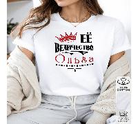 1 pièce T-shirt col rond pour femme - Graphique de couronne de la royauté russe avec texte audacieux, 100% coton, mode de rue décontractée, à porter en toute saison pour les femmes et les filles, excl