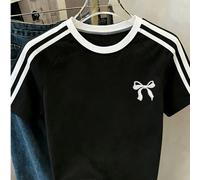 1 pièce T-shirt court à manches courtes avec imprimé papillon pour jeunes filles, vêtements pour enfants et étudiants, tenue d'été préparée pour les filles qui vont jouer 8Y,9Y,10Y,14Y,11Y,12Y,13Ygrap