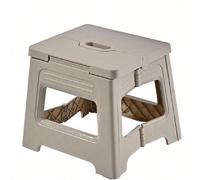 1 pièce Tabouret pliant en plastique, chaise de pêche pliable et portable réglable pour l'extérieur, petit banc en plastique pour la maison Trompette bleu gris,Blanc lait grand,Trompette jaune citron,