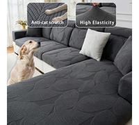 1 pièce Taie d'oreiller de canapé antidérapante en flanelle disponible selon la saison, style moderne texturé doux et agréable à la peau, anti-animaux de compagnie et élastique, convient pour les cana