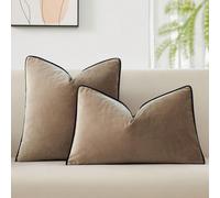 1 pièce Taie d'oreiller décorative en peluche avec passepoil et fermeture à glissière invisible, convient pour la décoration du canapé et du salon à la maison 40*40,45*45,30*50,50*50UnicolorePolyester