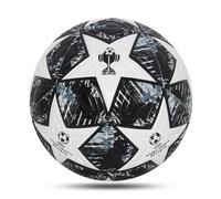 1 pièce Taille 5 Cadeau d'entraînement de match intérieur extérieur standard, ballon de football gonflable en PU noir (non gonflé) Taille 5,Taille 4,Bleu et blanc-N°5,Jaune-N° 5,Vert-N°4,C Vert-N° 5,B