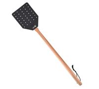 1 pièce tapette à mouches en cuir, tapette à mouches stable avec manche en bois, destructeur d'insectes pour intérieur et extérieur, tue-mouches, tapette à moustiques, destructeur de moustiques