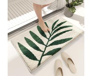 1 pièce Tapis de bain moelleux, sensation de pied douce et confortable, tapis de bain imprimé et tufté, convient pour la salle de bain, le fond antidérapant en TPR, la cuisine, le couloir, la chambre,
