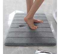 1 pièce Tapis de bain/toilette en mousse à mémoire de forme simple et doux, absorbant l'eau, antidérapant. Décoration de salle de bain, tapis de bain, tapis de sol, tapis d'entrée, accessoires de sall