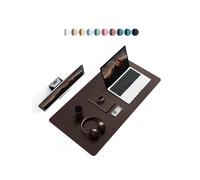 1 pièce Tapis de bureau Fates Advanced avec texture Napa antidérapant, tapis de souris, protecteur de bureau en PU imperméable, sous-main de bureau ultra fin, facile à nettoyer pour le travail de bure