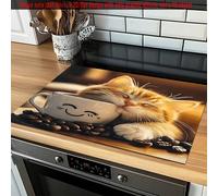 1 pièce Tapis de machine à café, tapis de plat, tapis de couverts, tapis de table avec thème mignon de chat, spécialement adapté pour les machines à café et les cafetières, tapis de bar, accessoires d