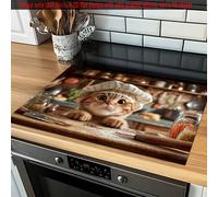 1 pièce Tapis de machine à café thème chat chef, tapis de table, set de table, particulièrement adapté pour la machine à café et la cafetière, tapis de bar, accessoires de bar, parfait pour une utilis