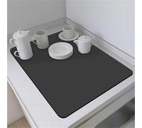 1 pièce Tapis de plan de travail de cuisine en boue de diatomée résistant à la chaleur en silicone, tapis d'égouttage antidérapant et absorbant l'eau, dessous de plat isolant thermique anti-brûlure, d
