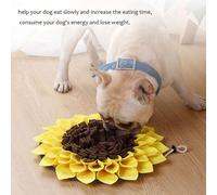 1 pièce Tapis de reniflement en forme de tournesol pour animaux de compagnie, jouet d'entraînement pour chiens pour le travail olfactif, puzzle alimentaire, soulagement du stress et jeu interactif, co