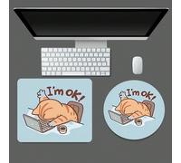 1 pièce Tapis de souris drôle et mignon, options de taille multiples, tapis de souris carré ou rond pour bureau, mini tapis de souris de voyage avec une base en caoutchouc antidérapante, tapis de sour
