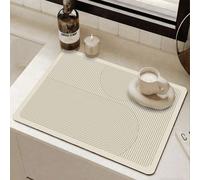 1 pièce Tapis de vaisselle rayé, tapis de comptoir de cuisine, convient pour l'évier et le plan de travail, s'adapte au porte-vaisselle 50 cm * 80 cm,30 cm * 40 cm,40 cm * 60 cmPolyester