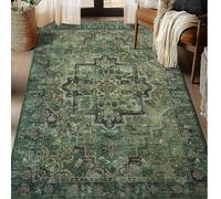 1 pièce Tapis floral bohème moderne de Paris, convient pour le salon, tapis vintage imprimé rouge rouille antidérapant pour la chambre à coucher, la salle à manger, le dortoir, le bureau, la décoratio