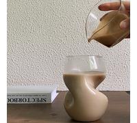 1 pièce Tasse à café en verre réutilisable de 500 ml, tasse en verre borosilicaté résistante à la chaleur, tasse en verre transparente au design créatif, tasse de cuisine et de salle à manger à usage