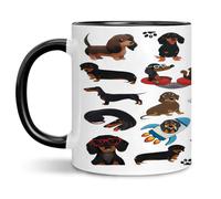1 pièce tasse teckel, tasses amusantes pour les amateurs de teckels, cadeau teckel cadeaux bouteille en céramique de haute qualité tasse à thé drôle impression double face pour tous les âges