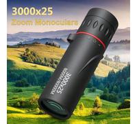 1 pièce Télescope monoculaire pour adultes haute définition longue portée 3000x25, télescope monoculaire grossissement 10x durable avec prisme BAK-4 revêtement antireflet de haute qualité, télescope m
