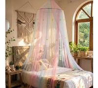 1 pièce Tente moustiquaire de lit de princesse, moustiquaire élégante en forme de dôme pour filles, convient aux lits jumeaux/complets/queen/king, rideau de décoration de chambre, universel pour les b