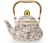 1 pièce Théière en émail grande théière Ensemble de théière résistant à haute température pouvant être utilisé sur feu ouvert, convient pour la plaque à induction Bouilloire émaillée de style persan d