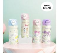 1 pièce Thermos Sanrio Chichi/Hello chat en acier inoxydable à double paroi, sous vide isolé, 360 ml/12,17 oz, personnage Sanrio populaire, tasse de voyage étanche, cadeau d'anniversaire rêveur, matér