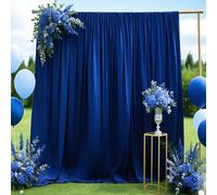 1 pièce Toile de fond bleu foncé classique à haute élasticité, disponible en 9,84 pi et 6,56 pi, plusieurs styles au choix, conception de poche de perche intégrée, compatible avec diverses tiges de su