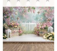 1 pièce Toile de fond florale du jardin du pays des rêves de printemps - idéal pour la photographie de portrait, la décoration de fête, convient pour le mariage, la douche de mariée, l'anniversaire, l