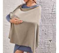 1 pièce Top d'allaitement en tissu plissé kaki doux et respirant pour les mamans, housse de siège auto toutes saisons, pare-soleil de poussette, multifonctionnel [certifié Oeko-Tex] Taille UniqueUnico