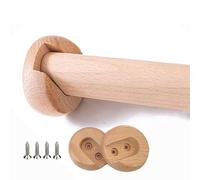 1 pièce Tringle à Vêtements en Bois Ronde Tige de Penderie Barre de Penderie, Longueur 50cm-150cm, Tringle Penderie Barre de Penderie pour Chambre à Couc (Color : D3cm/1.18IN, Size : L 50cm/19.6In)